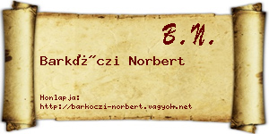 Barkóczi Norbert névjegykártya